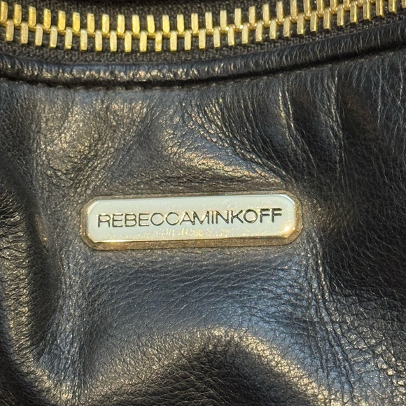 Rebecca Minkoff Cupid Satchel black leather Gold Accents soft excellent cond - Picture 7 of 9